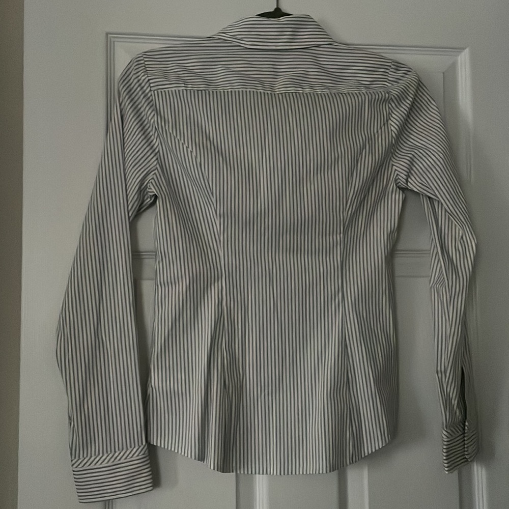Express Essential Button Down Stripped Dress Shirt - image 5